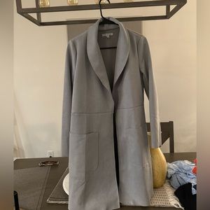 Blue Story On thin long jacket.